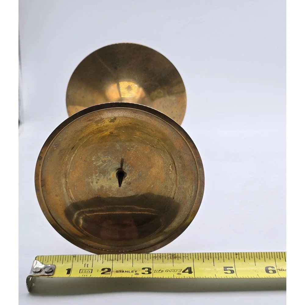 Vintage Pillar Candle Holder 7.5